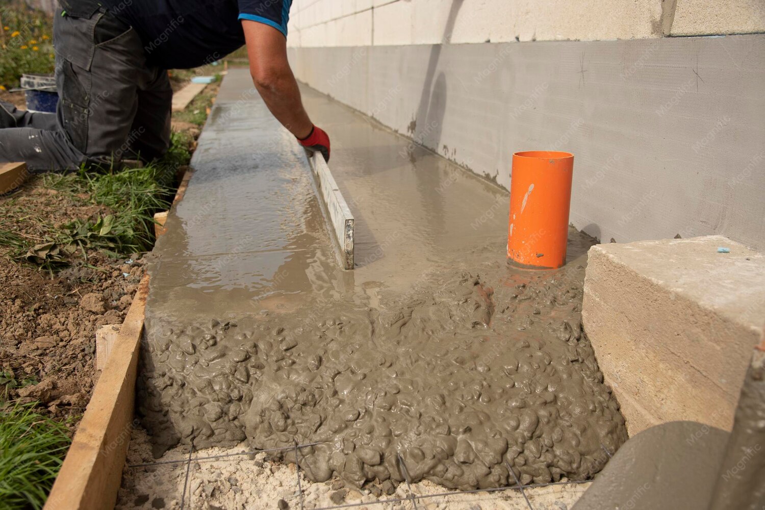Basement waterproofing preparation